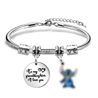 250 x Brand New HEYEJET Granddaughter Gifts Stitch Bracelet for Granddaughter from Grandma Granddaughter Jewellery for Christmas Birthday Gifts, Silver, 16 CM - RRP £2247.5