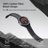 1 x RAW Customer Returns PITAKA Watch Strap for Samsung Galaxy Watch 6 Classic 6 5 5Pro Classic 4 4 Strap of 47 46 45 44 43 42 40mm, Carbon Fibre 22mm Samsung Smart Watch Strap for Men, Adjustable Replacement Wristband - RRP £94.99