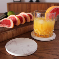 5 x Brand New BARVIVO Marble Look Ceramic Coasters for Drinks Absorbent with Holder Set of 6 - Absorbing Condensation Immediately - Ideal Drink Coasters for Wooden Table Protection with Scratch Preventing Cork Base - RRP £120.4