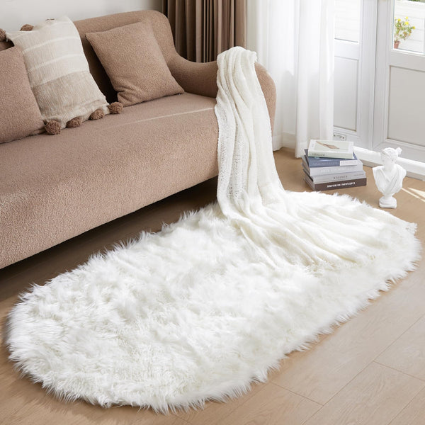 1 x Brand New INMOZATA Fluffy Rug, Bedroom Rug Carpet, Washable Shaggy ...