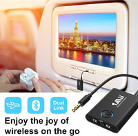 1 x RAW Customer Returns 1Mii ML301 Bluetooth 5.3 Transmitter Receiver, Dual Link Wireless Aux Bluetooth Adapter 3.5mm, aptX Adaptive Low Latency HD Audio Transmitter for TV, Home Stereo, Headphones, Airplane, Boat, Gym - RRP £28.99