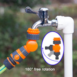 19 x Brand New Topways Garden Hose Angled Faucet Tap Connector Kit, 1 2, 3 4 and 1inch BSP 3in1 Rotating Plastic Tap Connector Threaded Faucet Adapter, Hose 1 2 End Quick Connect - RRP £126.92