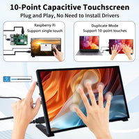 1 x RAW Customer Returns GeeekPi 10.1 Inch Capacitive Touchscreen Monitor for Raspberry Pi,1024x600 IPS LCD Display with Dual-Speakers,HDMI Portable Monitor for Raspberry Pi 5 Pi 4B 3B 3B Zero 400,Win11 10 8,BPi M5 M2 Zero - RRP £79.99