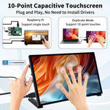 1 x RAW Customer Returns GeeekPi 10.1 Inch Capacitive Touchscreen Monitor for Raspberry Pi,1024x600 IPS LCD Display with Dual-Speakers,HDMI Portable Monitor for Raspberry Pi 5 Pi 4B 3B 3B Zero 400,Win11 10 8,BPi M5 M2 Zero - RRP £79.99