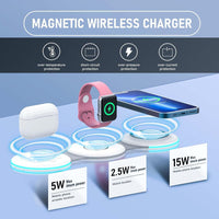 1 x RAW Customer Returns PINRUIGE Wireless Charger, Foldable 3 in 1 Wireless Charging Station Mag-safe Phone Charger for iPhone 15 14 13 12 11 Pro Max SE XR XS 8, iWatch Ultra 8 7 6 SE 5 4 3 2, Air-pods Pro - RRP £24.99