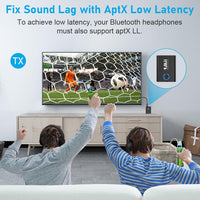 1 x RAW Customer Returns 1Mii ML301 Bluetooth 5.3 Transmitter Receiver, Dual Link Wireless Aux Bluetooth Adapter 3.5mm, aptX Adaptive Low Latency HD Audio Transmitter for TV, Home Stereo, Headphones, Airplane, Boat, Gym - RRP £28.99