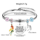 1 x Brand New Best Wishes Bracelet Gift,Funny Silver Bracelet For Daughter Sisters Friends Lover Family Coworker Birthday Christmas - RRP £18.0
