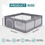 1 x RAW Customer Returns Large Baby Playpen with Super Soft Breathable Mesh Anti-Slip Base Extra Large Sturdy Safety Play Yard Kids Activity Center Stable for Infants Toddlers Indoor Outdoor 59 x59 x23.6  - RRP £49.79