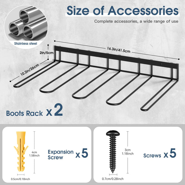 1 x RAW Customer Returns zacurter Welly Boot Rack - Wall Mounted Welly ...