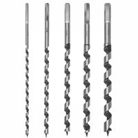 1 x RAW Customer Returns 5 Pcs Long Wood Drill Bits Set, Straight Auger Shank, High Cutting Speeds, Hexagonal Auger Bit 6mm 8mm 10mm 12mm 14mm 230mm for Wood, Block Brick Tile, and Plastic - RRP £19.79