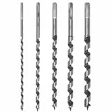 1 x RAW Customer Returns 5 Pcs Long Wood Drill Bits Set, Straight Auger Shank, High Cutting Speeds, Hexagonal Auger Bit 6mm 8mm 10mm 12mm 14mm 230mm for Wood, Block Brick Tile, and Plastic - RRP £19.79