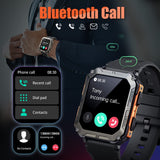 1 x RAW Customer Returns WAHK RAHK The Indestructible Smart Watch For Men Answer Make Call - Rugged Outdoor Fitness Tracker with Call Function - Heart Rate, Blood Pressure,Sleep Monitor Smartwatch Black Orange  - RRP £39.6