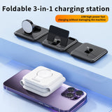 1 x RAW Customer Returns SPGUARD Foldable Travel Charger,3 in 1 Charger Foldable Charging Station Compatible with iPhone 14 13 12 11Series,iWatch Ultra 9 8 7 6 5 4 3 2,AirPods 3 2 pro 3 pro 2 - RRP £27.88