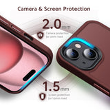 50 x Brand New Anqrp for iPhone 15 Case, Compatible with MagSafe Military Grade Protection Shockproof Translucent Hard Slim Soft Silicone TPU Bumper, Protective Magnetic Phone Cover for iPhone 15 6.1 , Wine Red - RRP £734.0