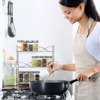 1 x RAW Customer Returns Joejis Free Standing Silver Spice Rack - Ideal for Storing Spices Herbs - RRP £12.98