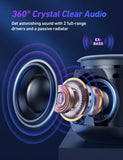 1 x RAW Customer Returns LENRUE Bluetooth Speaker Mini Portable Wireless Outdoor Speaker with RGB Lights 360 Surround Stereo Bass Bluetooth V5.3 Small Pocket Shower Speakers for iPhone Samsung Bath Garden Home - RRP £19.99