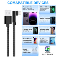 1 x RAW Customer Returns 5M iPhone Charger Cable 90 Degree Right Angle iPhone Charging Cable MFi Certified Lightning Cable Long iPhone Charger USB Fast Charging Lead for iPhone 14 13 12 11 Pro Max XS XR X 8 7 6 Plus 5, Pad - RRP £13.69