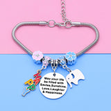 1 x Brand New Best Wishes Bracelet Gift,Funny Silver Bracelet For Daughter Sisters Friends Lover Family Coworker Birthday Christmas - RRP £18.0