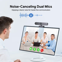 1 x RAW Customer Returns DEPSTECH DW50 Pro 4K Webcam, Ultra HD Webcam with Microphone for PC, 3 x Zoom in, 1 2.55 Sony Sensor, Dual Noise-Canceling Mics, Remote Control, Autofocus Streaming Camera for Laptop Mac, Teams, Zoom - RRP £89.99