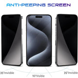 1 x RAW Customer Returns QiiStar Privacy Case for iPhone 15 Pro Max,Anti-Peeping Screen Transparent Back Cover Double Sided Tempered Glass 360 Full Body Phone Case Magnetic Bumper with Camera Lens Protector,Clear Blue - RRP £19.99