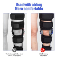 1 x RAW Customer Returns Tairibousy Hinged Knee Brace ROM Post Op Knee Immobilizer Adjustable with Side Leg Stabilizers for Men and Women for Meniscus Tear, Arthritis, ACL, PCL, Osteoarthritis, Orthopedic Rehab Black  - RRP £57.99