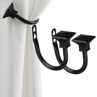 25 x Brand New Roof Decorative Curtain Hold Back, Wall-mounted Curtain Hooks for Bedrooms, Living rooms, Offices, with Screws, Black, 2 Pack - RRP £305.0