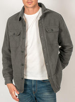 1 x Brand New Meilicloth Mens Warm Sherpa Button Down Jacket Shirt Long Sleeve Fleece Shacket with Pockets - RRP £32.99