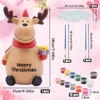 1 x Brand New Vorentxia Money Box Elk Paint Your Own Sets for Kids Decoration Christmas Money Saving Bank Complete Reindeer Painting Kit For Christmas Table Decoration Birthday Gift Craft Sets Creative Hobbies - RRP £9.98