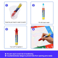 1 x RAW Customer Returns Rangebow Water Doodle Pens Magic Water Replacement Pens for All Aqua Water Doodle Drawing Mats Drawing Painting Boards Water Drawing Doodle Magic 3 Large Pens  - RRP £6.59