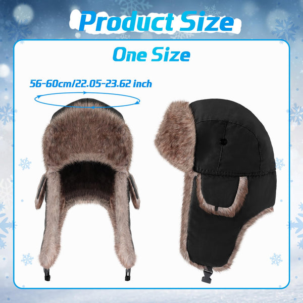 16 x Brand New Hestya Winter Hat Trapper Hat with Ear Flaps Russian Ha ...