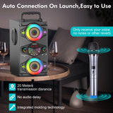 2 x RAW Customer Returns Bluetooth Speakers, 60W Portable Wireless Loud Outdoor Home Party Bluetooth Speaker with Subwoofer, FM Radio, LED Colorful Lights, Microphone, Remote and Big Powerful Stereo Deep Bass Sound Boombox - RRP £159.96
