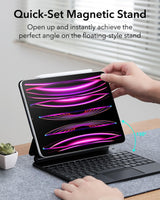 1 x RAW Customer Returns ESR iPad Keyboard Case for iPad Pro 12.9 inch 3rd, 4th, 5th, 6th Generation , Easy-Set Floating Cantilever Stand, Precision Multi-Touch Trackpad, Multi-Color Backlit Keys, Magic Keyboard, Black - RRP £109.99