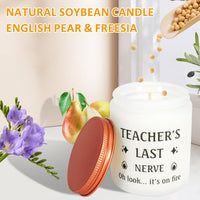 3 x Brand New Teacher Appreciation Gifts,Best Teacher Gifts for Women, Funny Christmas Birthday Gifts for Teacher, Retirement Gifts for Teachers,Candles Gifts for Teachers - RRP £32.94