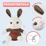 5 x Brand New Anboor 3 Pack Small Stuffed Animals 4.8 Inch Cute Bunny Plush Stuffed Rabbit Toy with Keychain Kindergarten Party Bag Fillers for Kids Backpack Pendent Gift for Children Women Boys Girls - RRP £69.95