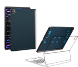 1 x RAW Customer Returns PITAKA iPad Pro 12.9 Case 6th 5th Generation 2022 2021, Magic Keyboard Compatible iPad Pro Cover Case, Supports Apple Pencil 2nd Generation Charging, MagEZ Case 2 Aramid Fibre Made, Black Blue - RRP £79.99
