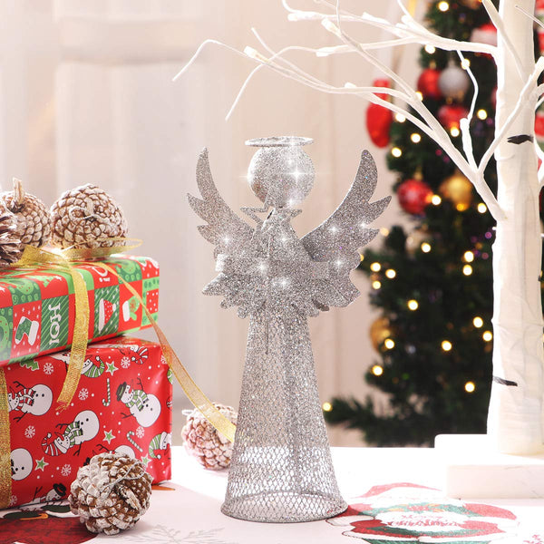 1 x RAW Customer Returns Amosfun Christmas Tree Topper 3D Angel Christ ...