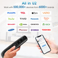 1 x RAW Customer Returns SofaBaton U2 Universal Remote Control - All in One Remote Control for 15 Media Devices with Bluetooth IR Replacement Fire Stick TV Remote Compatible with Samsung SKY LG Roku - RRP £69.99