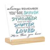 10 x Brand New Cheer Up Gifts for Women, Inspirational Acrylic Plaques Motivational Quotes Desk Decor Gifts, Thinking of You Gifts with Wooden Stand for Men Women Friends Coworkers Birthday Christmas-10 10cm - RRP £69.8