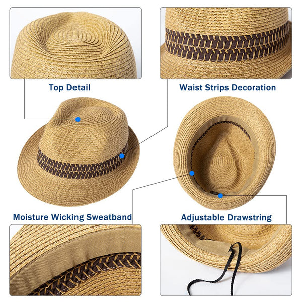 4 x Brand New Jeff Aimy Trilby Hats,Men s Fedora Hats,Staw Hat for Men ...