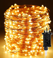 1 x RAW Customer Returns Christmas Tree Lights Copper Wire, 164FT 50M 500 LED Warm White, Indoor Outdoor Decorations Xmas String Light 8 Modes Waterproof Twinkle Fairy Light for Trees,Party,Room,Garden,Home,Wedding Decor - RRP £28.99