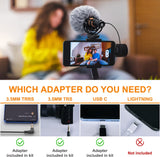 1 x RAW Customer Returns comica Camera Microphone, VM10 PRO Professional Video Microphone with Shock Mount,Gain Control and Deadcat, Video Shotgun Microphone for Android Smartphones-Mic for Vlogging, Live,Recording - RRP £59.0