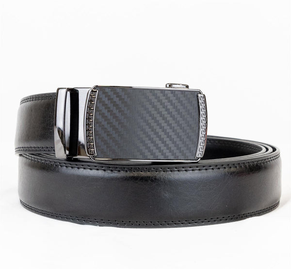 1 x Brand New Men s Adjustable Leather Belt, Automatic Buckle Ratchet ...