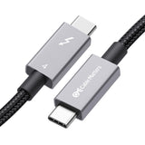 1 x RAW Customer Returns Cable Matters Intel Certified Braided 40Gbps Thunderbolt 4 Cable 1m Black, with 240W Charging Power Delivery and 8K Video - Fully Compatible with Thunderbolt 3, USB 4 for Apple MacBook Pro, iMac - RRP £30.13