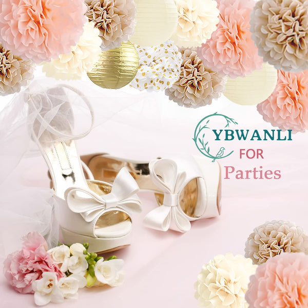 42 x Brand New YBwanli Wedding Table,Bridal Shower,Paper pom poms,Pape ...