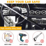 1 x RAW Customer Returns Turnart Steering Wheel Lock Universal Car Lock Anti-Theft Device Retractable Steering Lock with 3 Keys for Auto Truck SUV Van Black  - RRP £39.89