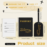 17 x Brand New Weewooday 2 Pcs Bride Gifts Sets Include and So The Adventure Begins Canvas Tote Bag Travel Passport Cover Luggage Tag Set for bridesmaid Bridal Shower engagement Gifts - RRP £169.66