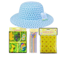 1 x Brand New Hezvic Easter Decorations Kits for Kids - Includes Bonnet Hat, Easter Crafts Sets, Rabbit, Daisy, Easter Egg and Chick Decorations with Pastel Green Shredded Tissue Pap - Easter Decorations 2023 - RRP £11.99