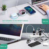 1 x RAW Customer Returns PINRUIGE Wireless Charger, Foldable 3 in 1 Wireless Charging Station Mag-safe Phone Charger for iPhone 15 14 13 12 11 Pro Max SE XR XS 8, iWatch Ultra 8 7 6 SE 5 4 3 2, Air-pods Pro - RRP £24.99