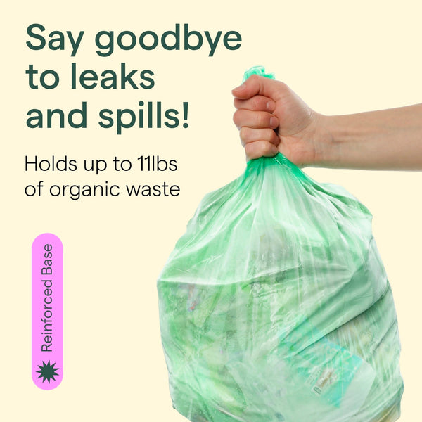 1 x Brand New Compostable Caddy Liners - 9.8L Capacity Food Waste Bags ...