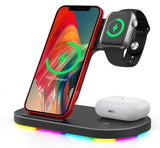 1 x RAW Customer Returns Wireless Charger iPhone 3 in 1 Fast Wireless Charging Station Dock for Multiple Devices Apple Watch SE 6 5 4 3 2,iPhone 15 14 13 13 Pro 13 Pro Max 12 12 Pro 12 Pro Max 11 11 Pro XS Max XR 8 Android - RRP £19.99